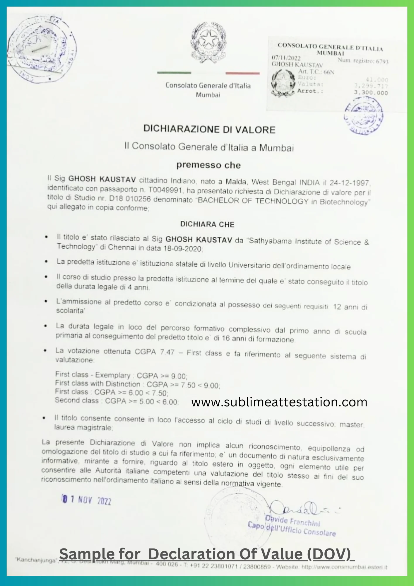 Italy Embassy Attestation